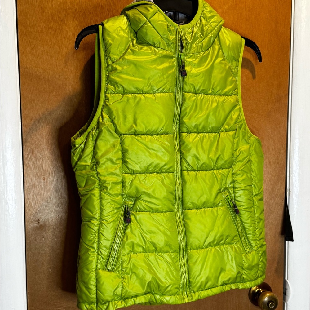 Tangerine Lime Green Puffer Vest